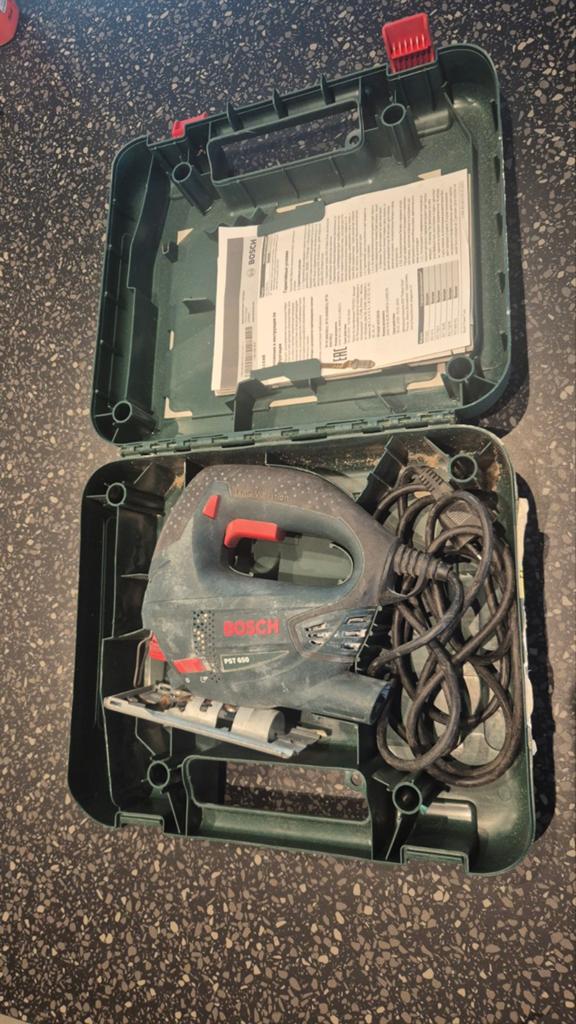 Bosch PST 650 Decoupeerzaag met koffer, Gebruikt, Decoupeerzaag, Ophalen of Verzenden, 30 tot 70 mm