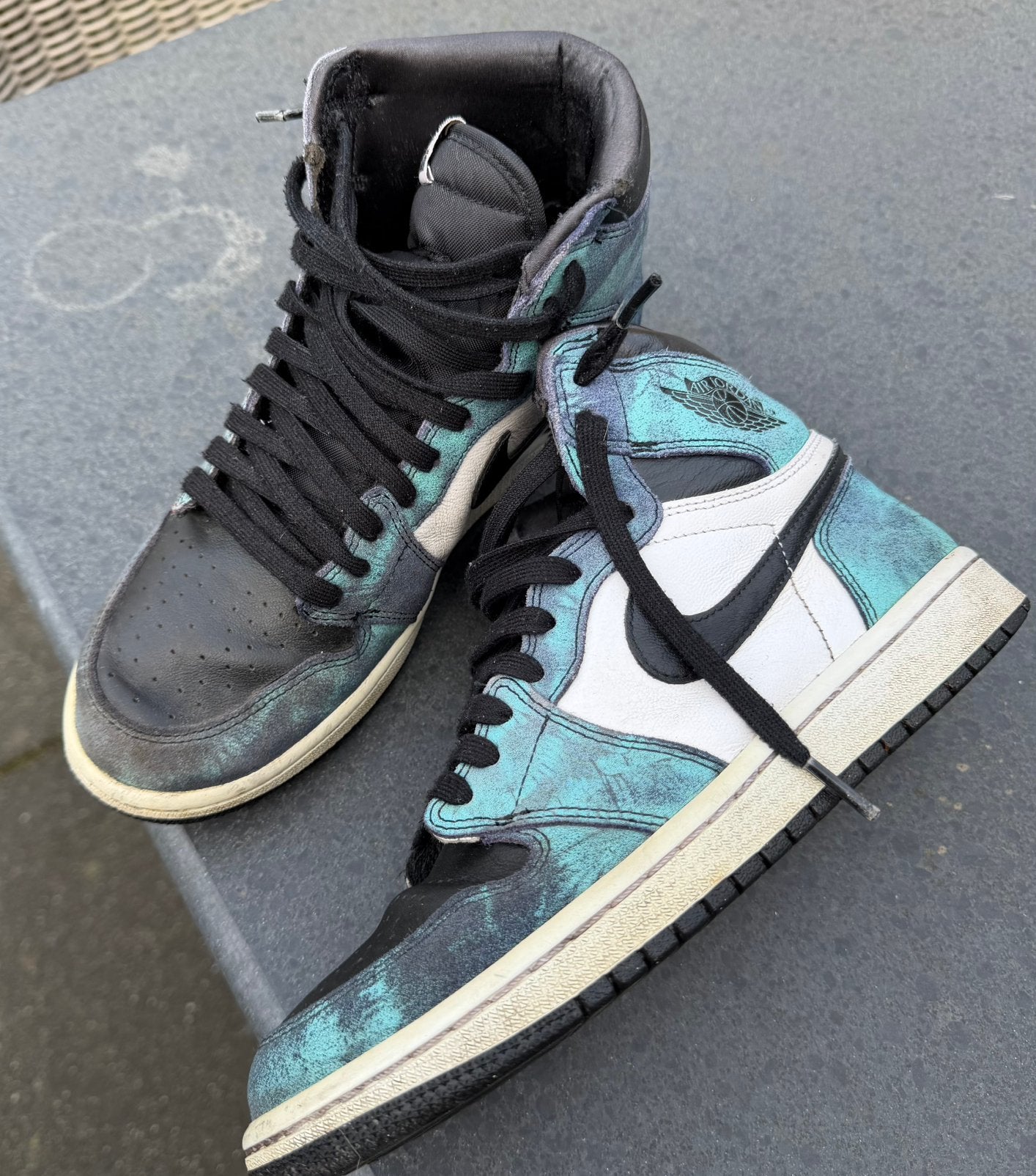Nikr Air Jordan, Blauw, Ophalen of Verzenden, Sneakers of Gympen, Gedragen