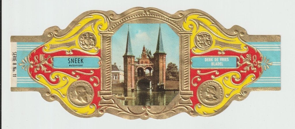 reeks  601   GR ,  DERK DE VRIES REEKS 8 , 1X sigarenbanden, Ophalen of Verzenden, Zo goed als nieuw, Sigarenbandjes
