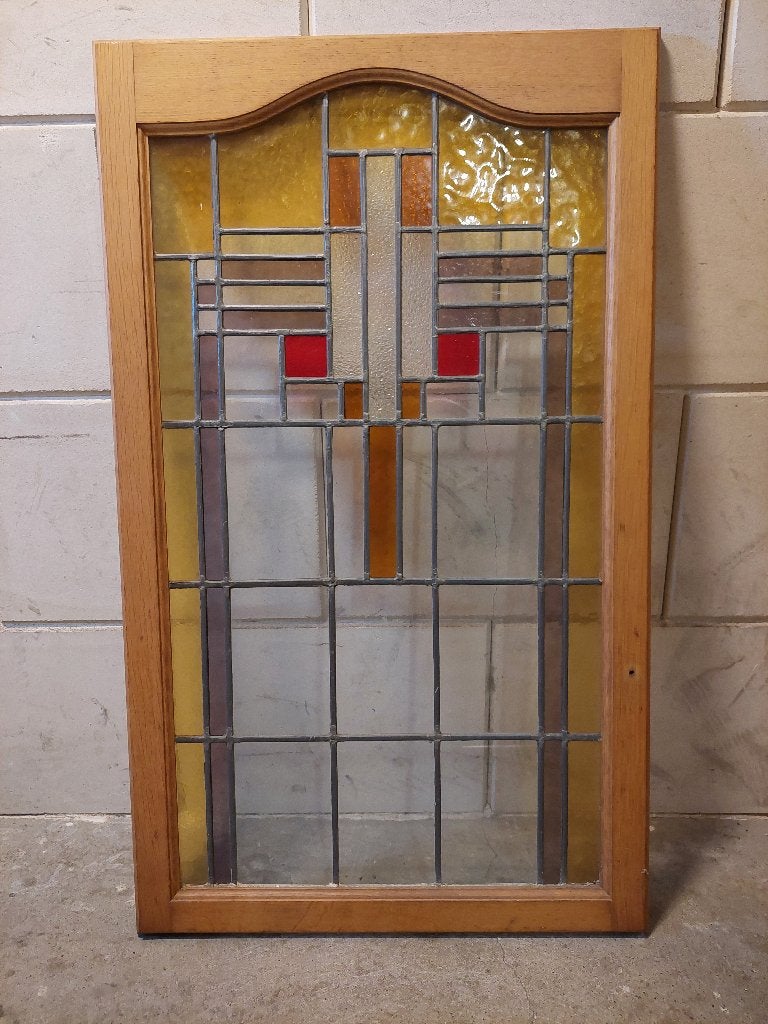 Glas-in-lood raam, Doe-het-zelf en Verbouw, Glas en Ramen, Ophalen, Gebruikt, Minder dan 80 cm, 80 tot 120 cm