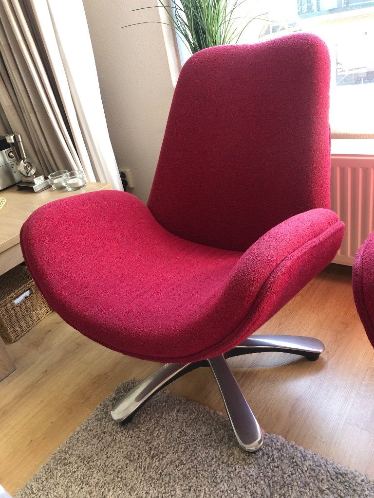 2 x design fauteuil onbeperkt draaibaar, Ophalen, Modern design, 75 tot 100 cm, Zo goed als nieuw