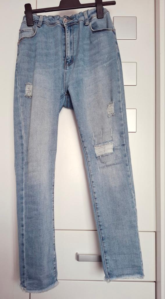 Lichtblauwe jeans maat 48, Daysie, Ophalen of Verzenden, Zo goed als nieuw, Blauw