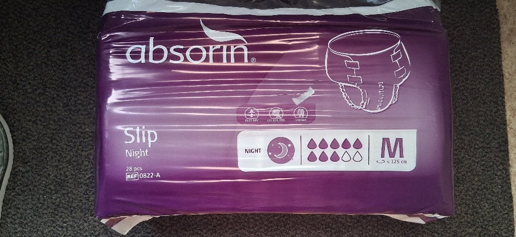 Absorin Luiers Nacht, maat M, 28 stuks, (8 druppels), Ophalen of Verzenden, Nieuw