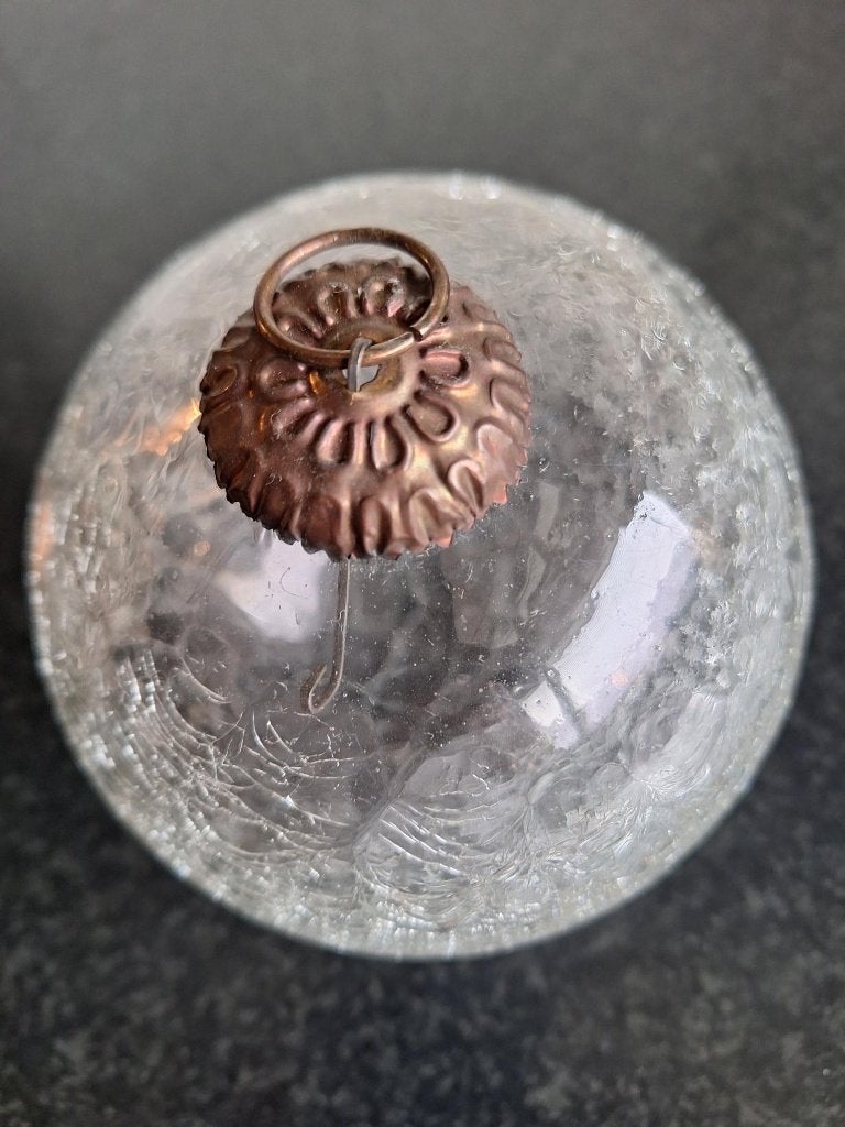 Heksenbal/Kerstbal transparant craquele groot, Verzenden