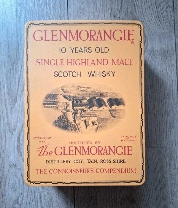 Vintage Glenmorangie whisky verzamelblik 23 cm, Verzamelen, Ophalen, Zo goed als nieuw, Overige, Overige merken