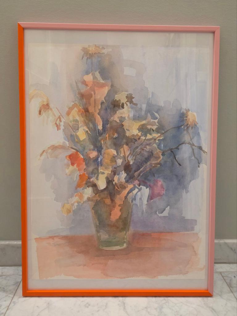 Schilderij Diny van Oss - Bloemstilleven (exclusief lijst), Ophalen of Verzenden