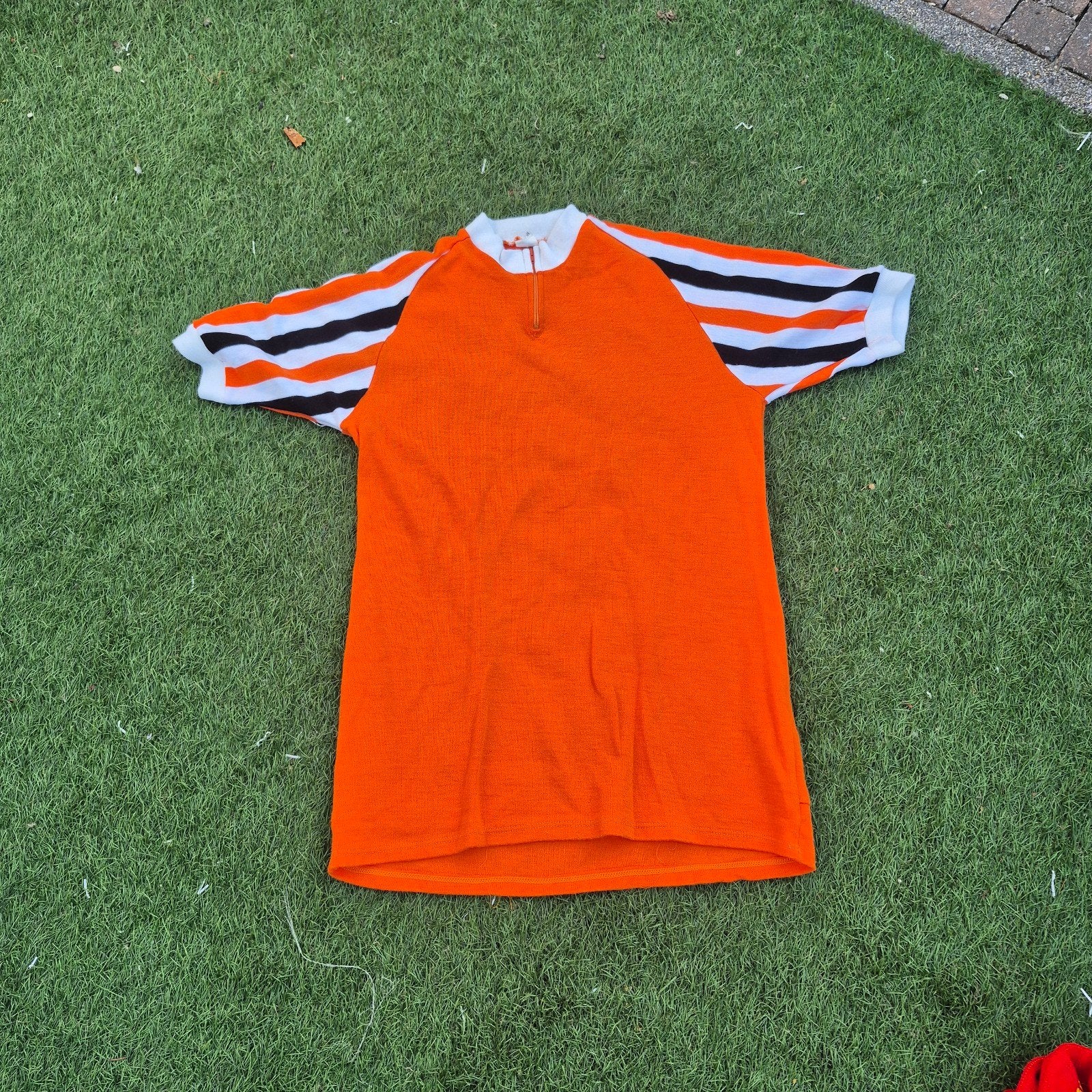 Vintage oranje wielershirt Tweewielers F. Jacobs Cuijk, Gebruikt, Overige maten, Ophalen of Verzenden, Bovenkleding