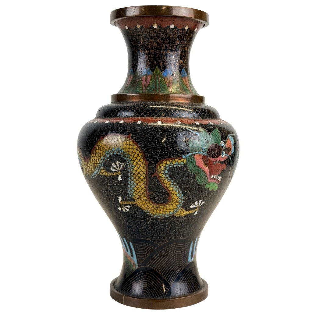 Chinese cloisonné vazen – paar – Qingstijl, Antiek en Kunst, China, Ophalen of Verzenden, Overige typen, Metaal