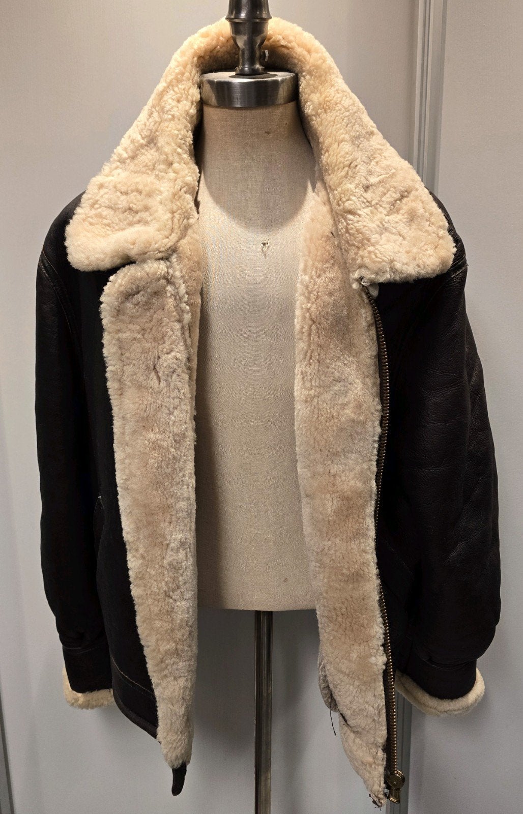 Heren lammy coat - maat 58 / XL - lamsleer en lamsvacht, Kleding | Heren, Ophalen of Verzenden, Zo goed als nieuw, Maat 56/58 (XL)