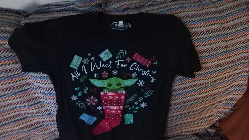 Star Wars Baby Yoda Kerst T-shirt - Maat M, Ophalen of Verzenden, Nieuw, Overige typen