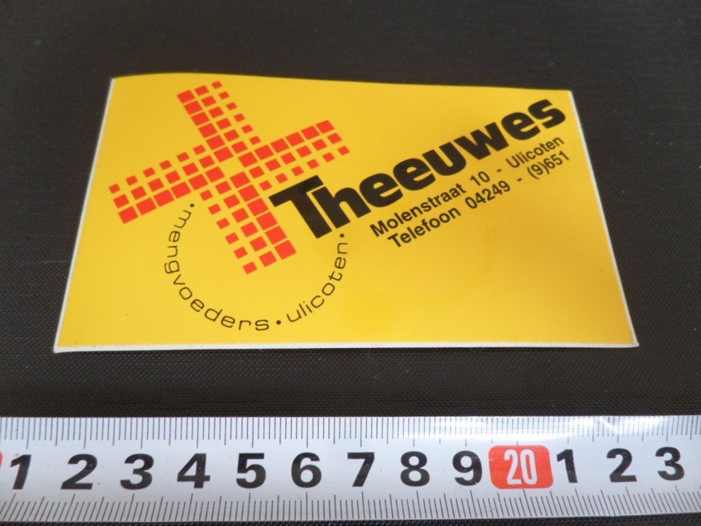 sticker logo molen theeuwes ulicoten mengvoeders molenstr *, Ophalen, Zo goed als nieuw