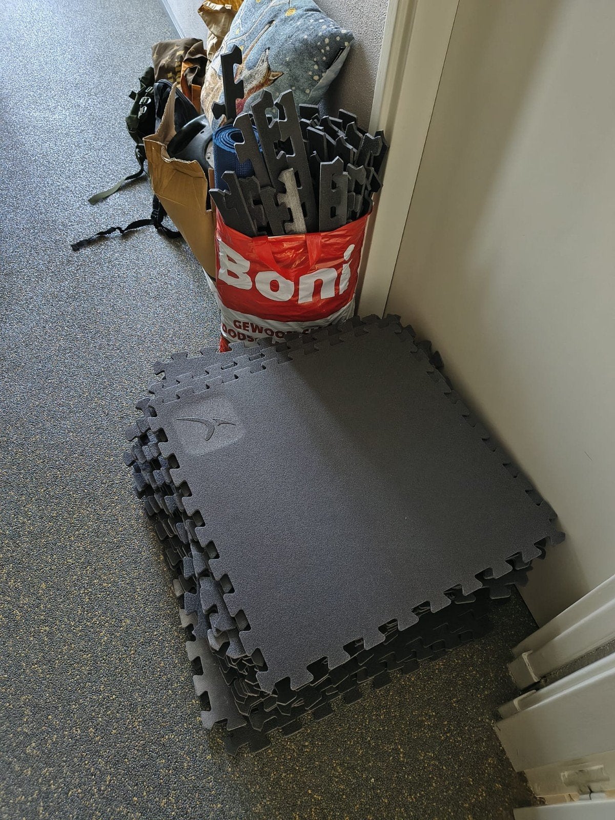 domyos rubberen sport tegels, Ophalen