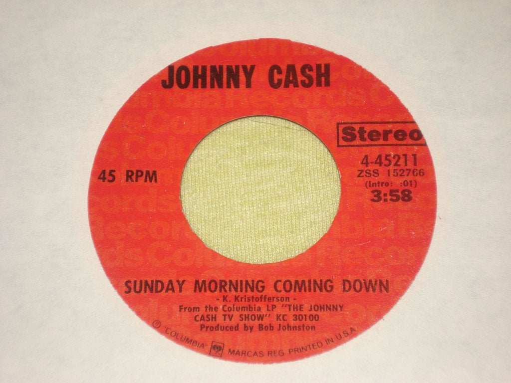 Johnny Cash   Sunday Morning Coming Down  Usa    Orgineel, Originele persing, Ophalen of Verzenden, Zo goed als nieuw, Country en Western