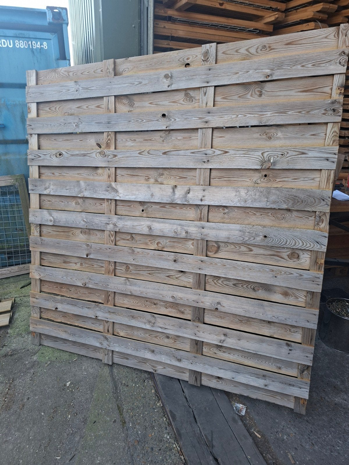Schuttingscherm - Gebruikt maar in goede staat, Tuin en Terras, Schuttingen, Ophalen, Gebruikt, Hout