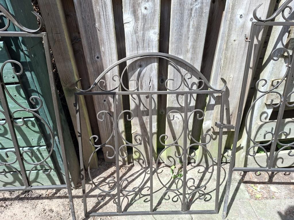 gietijzer tuinhek en poort, Tuin en Terras, Tuinhekken en Hekwerk, Ophalen, Met poort, Gebruikt, Tuinhek