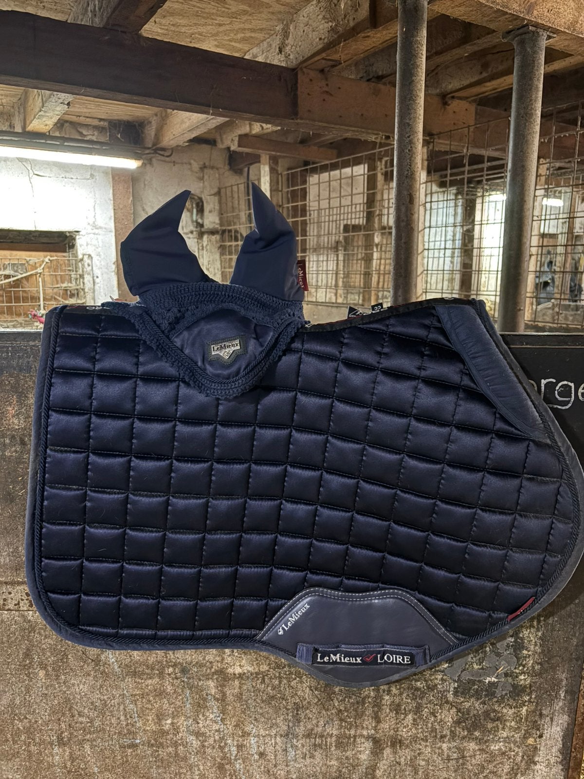 Dekje Lemieux+oornetje cob, Cob (M), Ophalen of Verzenden, Zo goed als nieuw, Blauw