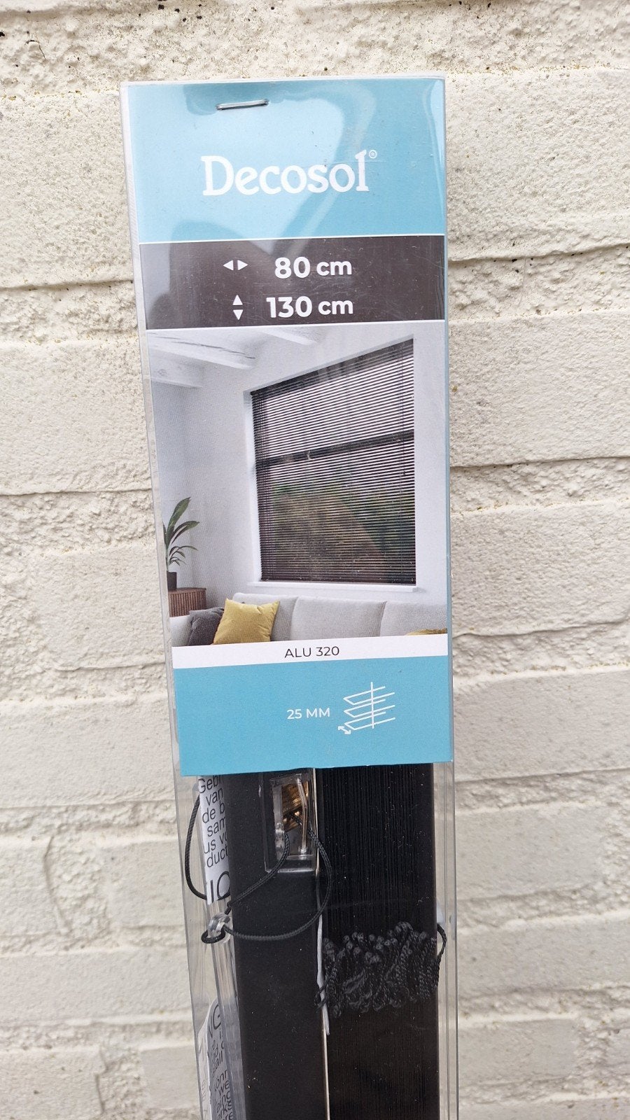Decosol Aluminium Jaloezie Zwart 80x130 cm Nieuw in Doos, Jaloezie, Overige merken, Zwart, Metaal