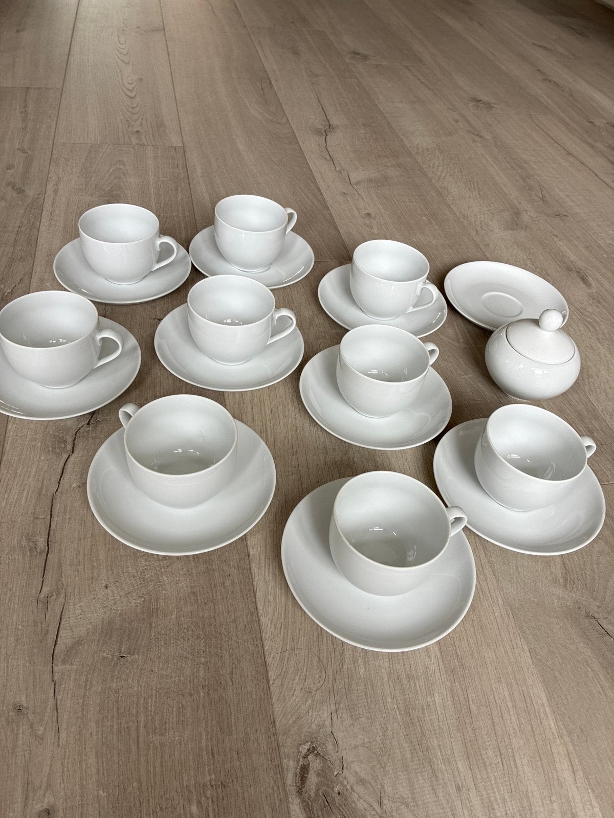 KAHLA Germany porseleinen kop en schotel set met suikerpot, Ophalen, Overige merken, Zo goed als nieuw, Modern
