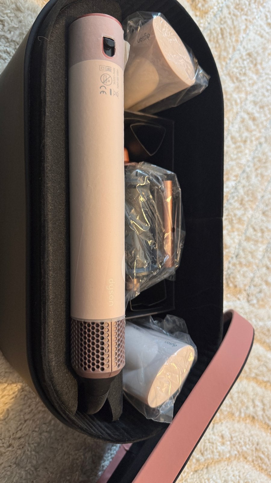Dyson Airwrap Complete Long in Rosé/Nikkel, Ophalen of Verzenden, Zo goed als nieuw, Föhn of Haardroger