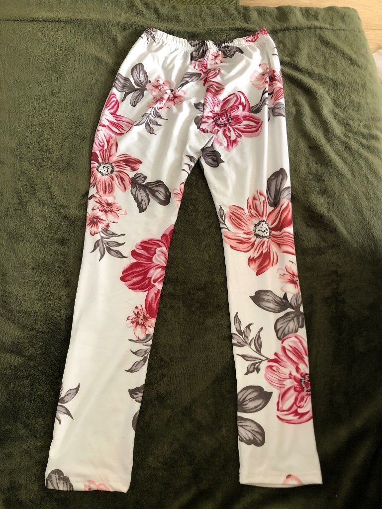 Nieuwe bloemenprint legging maat M, Legging, Meerkleurig, Nieuw, Maat 40/42 (M)