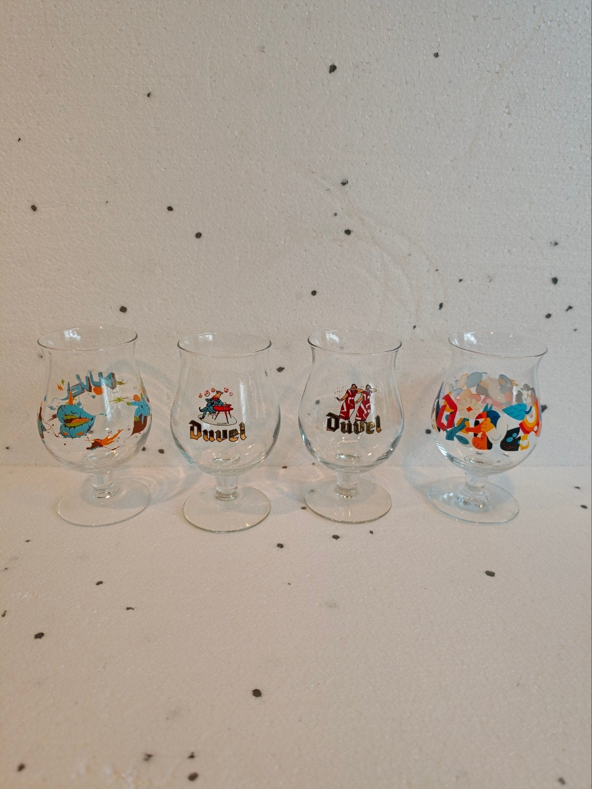 4 Duvel design glazen, Ophalen of Verzenden