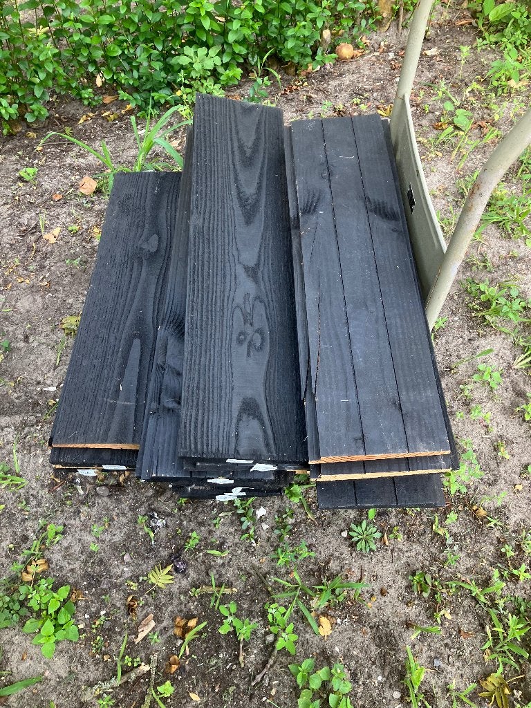restant zwart Rabat hout voor een prikkie, Ophalen, Minder dan 25 mm, Nieuw, Plank