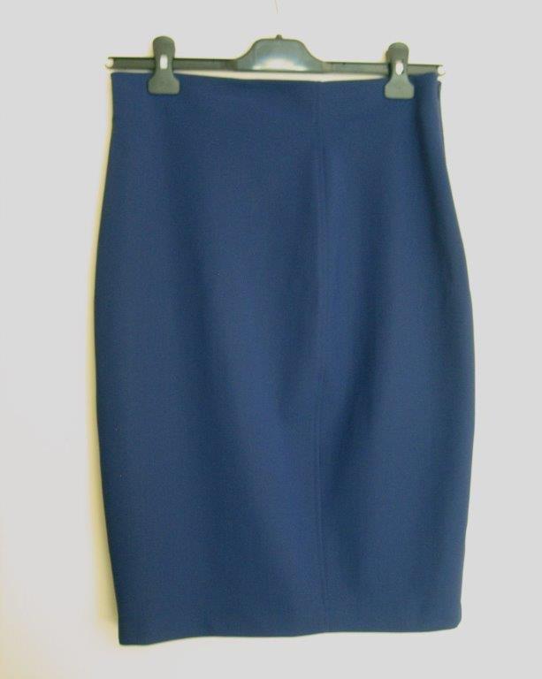 Zeer chique blauwe kokerrok SARAH PACINI maat 2 Snazzeys, Kleding | Dames, Maat 38/40 (M), Sarah Pacini, Nieuw, Onder de knie