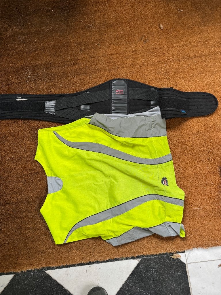 Motorfiets rug/nier bescherming en veiligheidshesje, Ophalen, Gebruikt