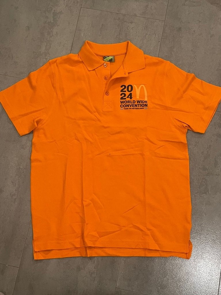 McDonald's Conferentie 2024 Polo - Uniek!, Ophalen of Verzenden, Nieuw, Maat 52/54 (L), Oranje