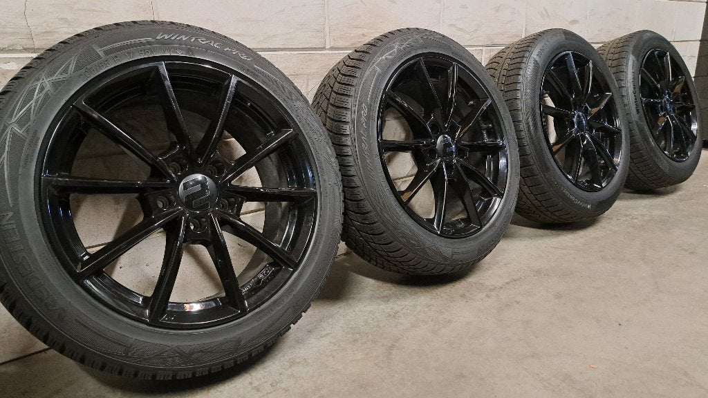 Zwarte velgen Megane Scenic Kangoo Citan Duster 205/55/17, Auto-onderdelen, Banden en Velgen, Gebruikt, Banden en Velgen, 17 inch