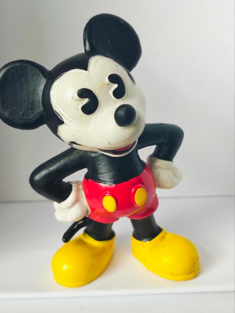 Vintage Walt Disney Mickey Mouse Beeldje 1984, Ophalen of Verzenden, Mickey Mouse, Gebruikt, Beeldje of Figuurtje