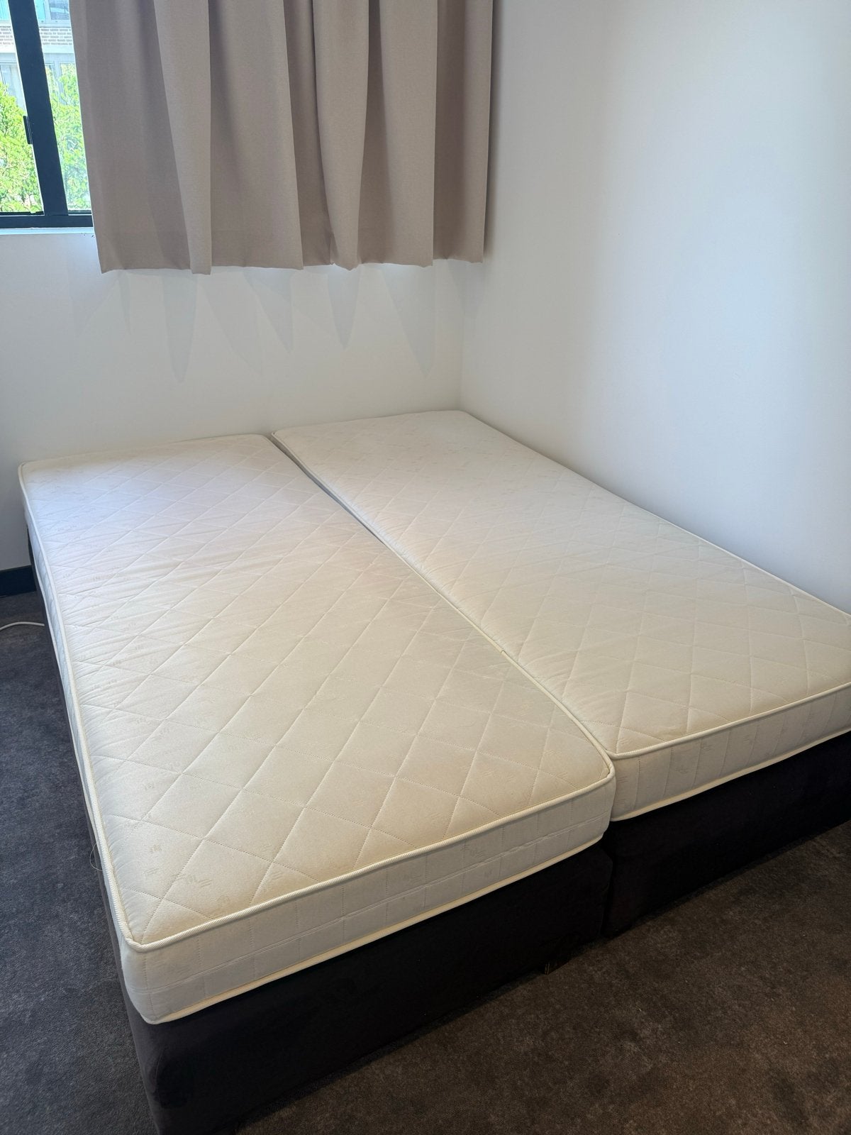 Zgan 2-persoons boxspring bed incl topper 160x200 cm, Ophalen, Tweepersoons, Zo goed als nieuw, 200 cm