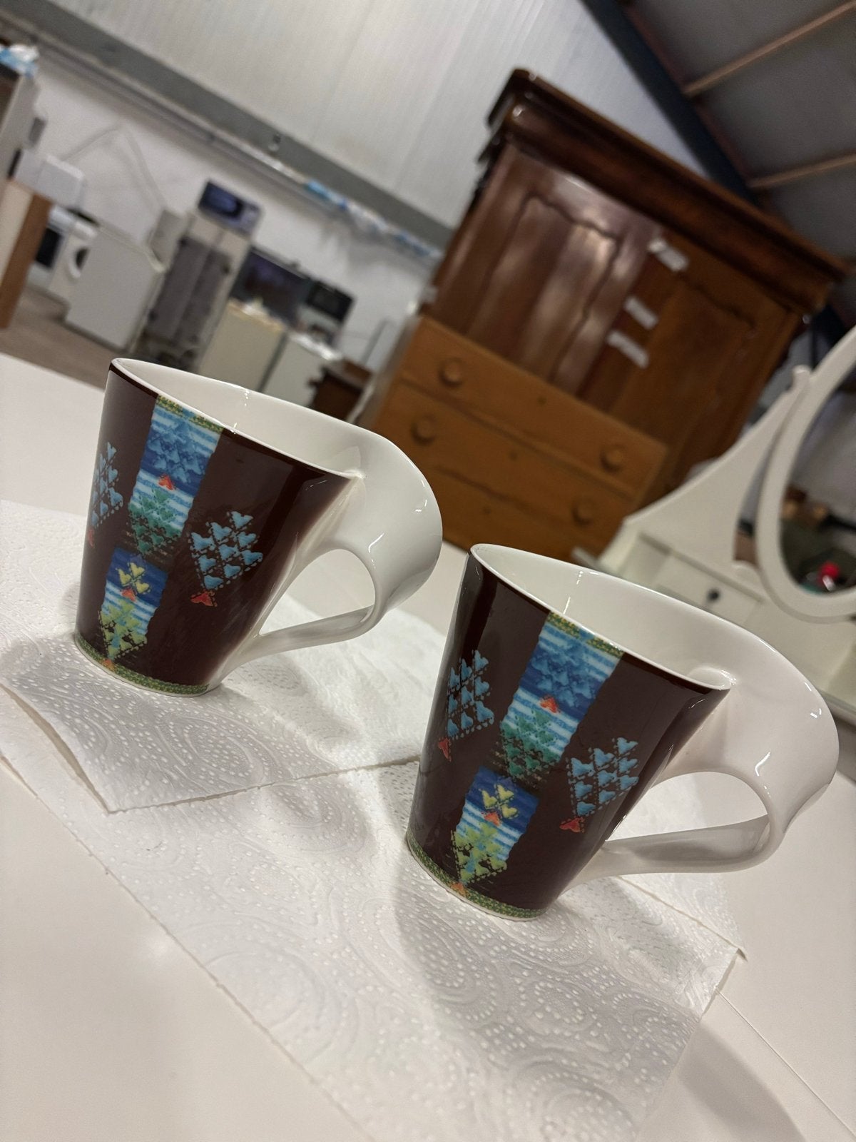 Villeroy & Boch NewWave Artist Cups - 2 stuks, Huis en Inrichting, Ophalen of Verzenden, Zo goed als nieuw, Nvt, Overige stijlen