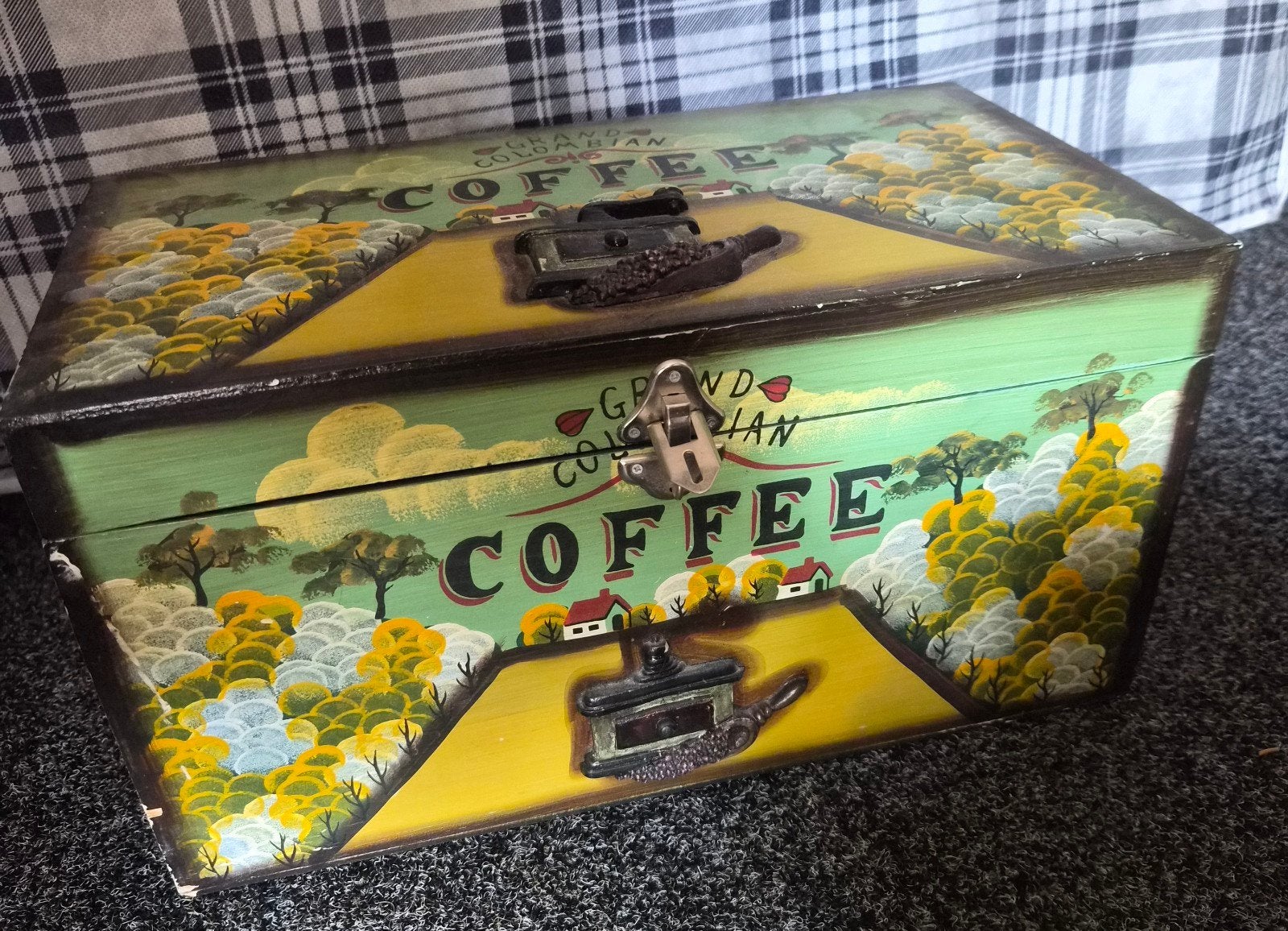 Houten koffieopbergkist, Ophalen, Minder dan 50 cm
