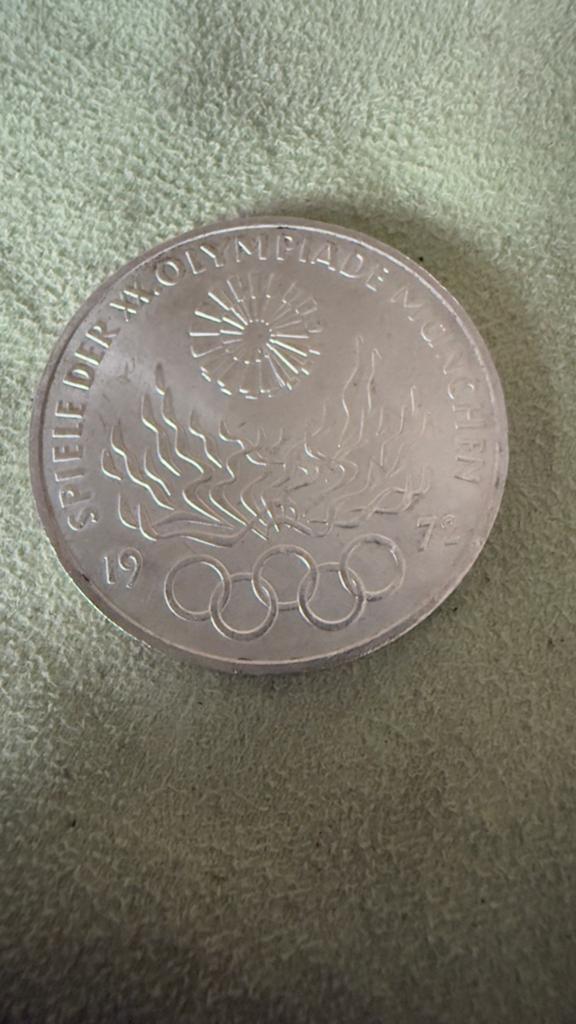 OLYMPIC GAMES RINGS & FIRE 1972 10 DEUTSCHE MARKSMINT MARK J, Verzenden, Duitsland