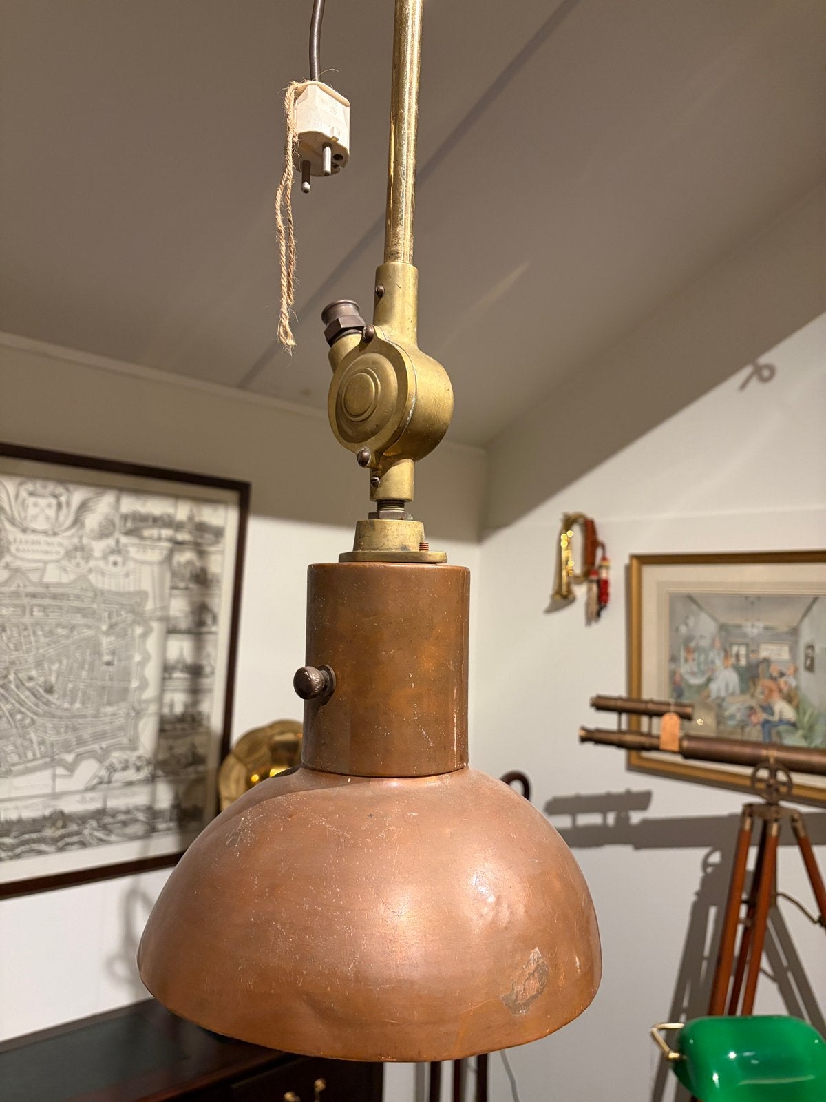 Koperen Fabriekslamp - Industriële Hanglamp, Ophalen