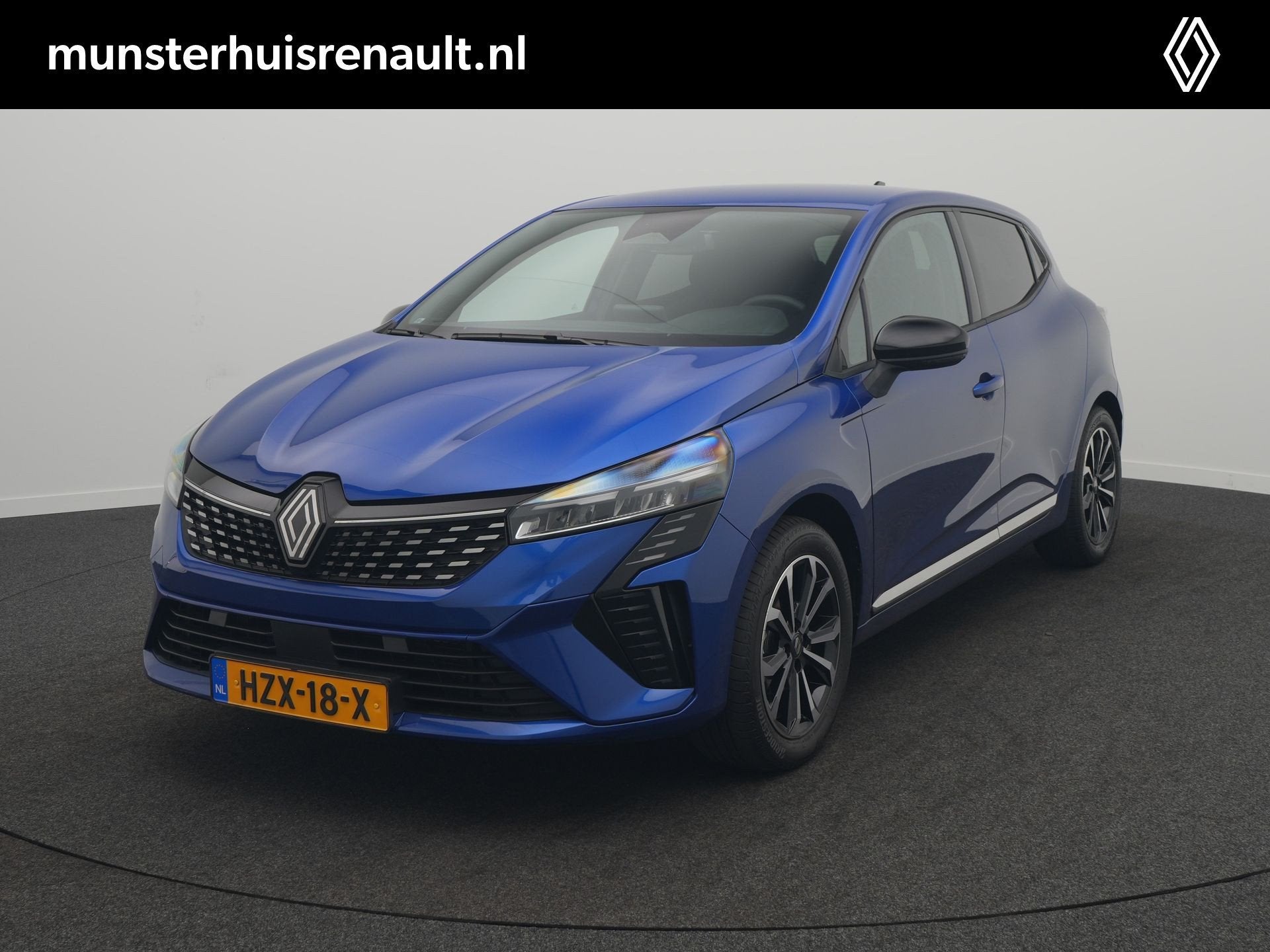 Renault Clio 1.6 E-Tech Full Hybrid 145 techno Pack Look - P, Auto's, Stof, Gebruikt, Blauw, Origineel Nederlands