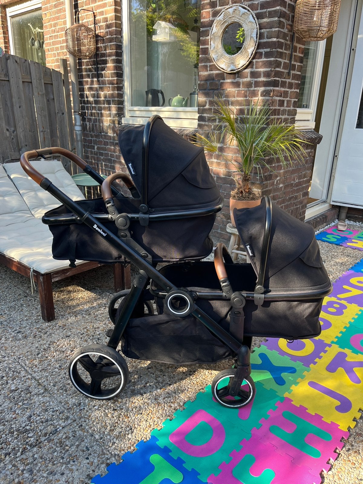 Duo wagen Baninni Luiz incl accessoires, Ophalen, Zo goed als nieuw, Kinderwagen of Buggy