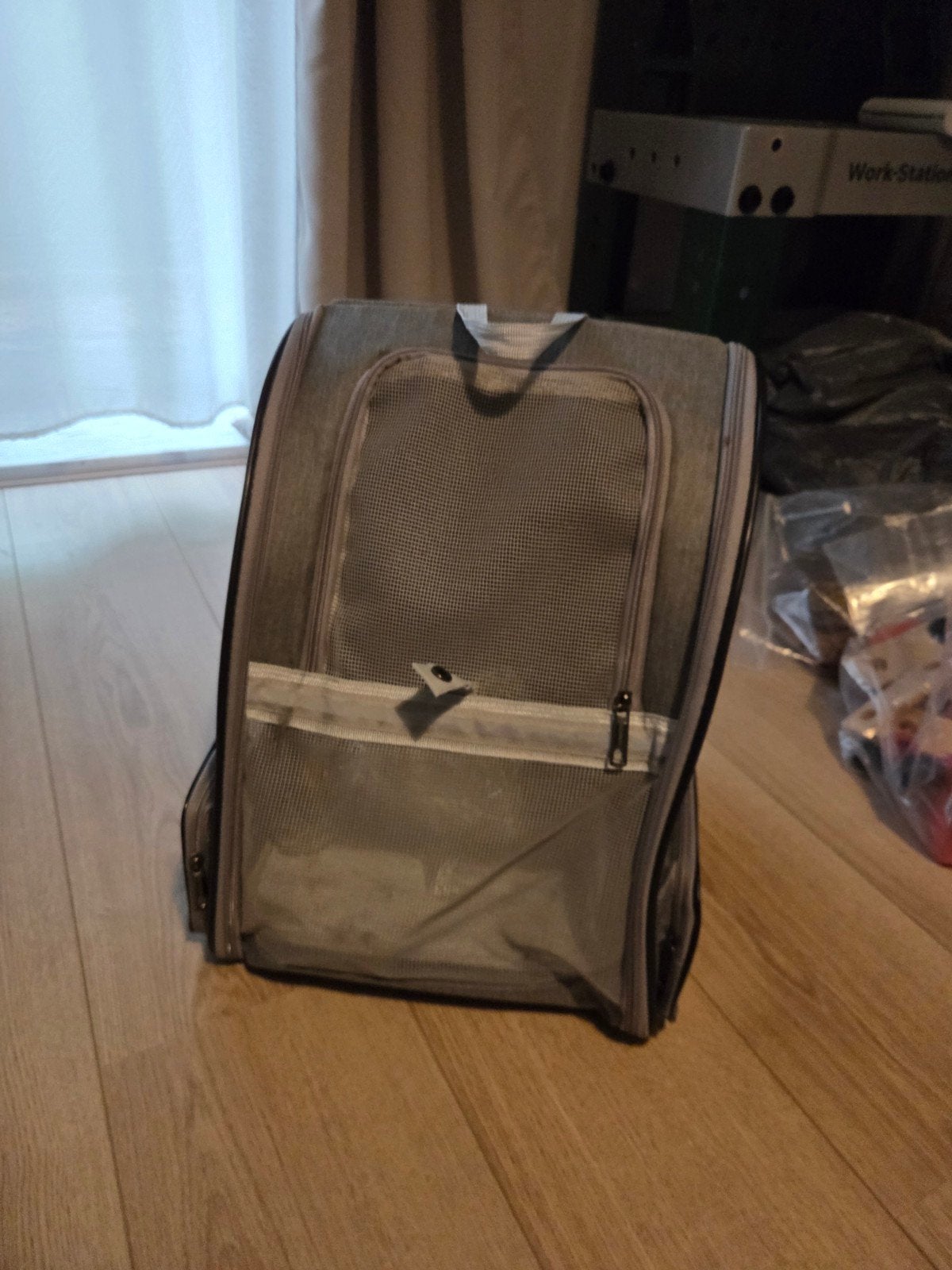 Pet Carrier Backpack for Cat / Small Pet – Grey, Dieren en Toebehoren, Ophalen of Verzenden, Zo goed als nieuw