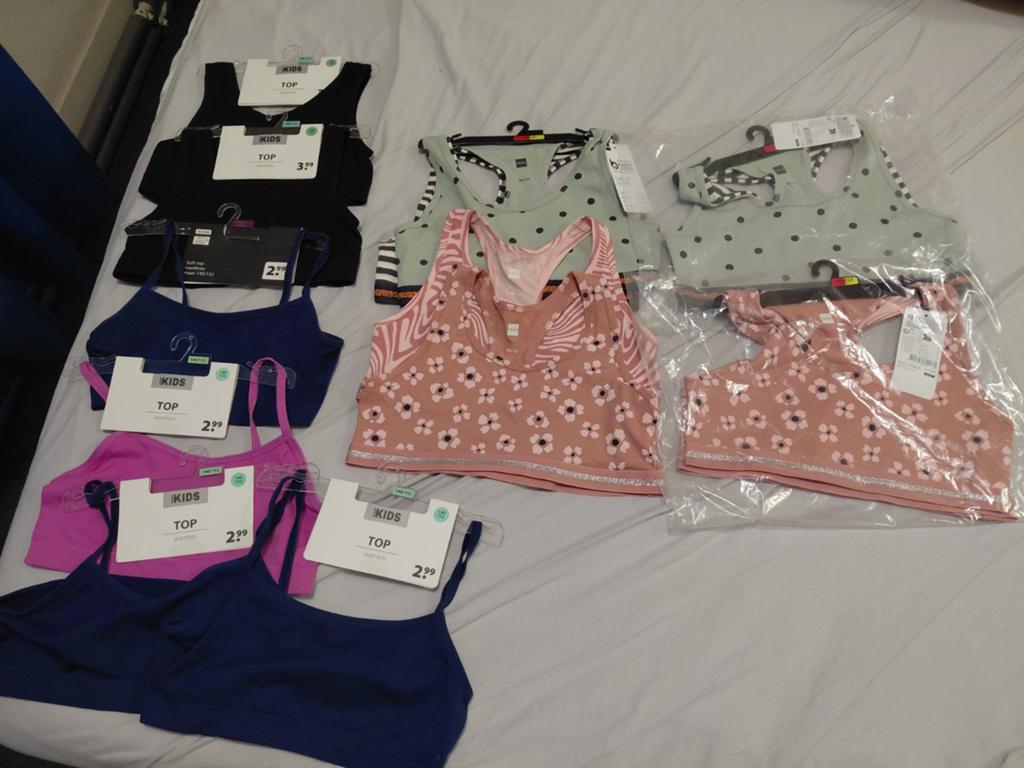 14 nieuwe topjes maat 140/152 en 146/152, Kinderen en Baby's, Nacht- of Onderkleding, Nieuw, Ophalen of Verzenden, Hema ter stal