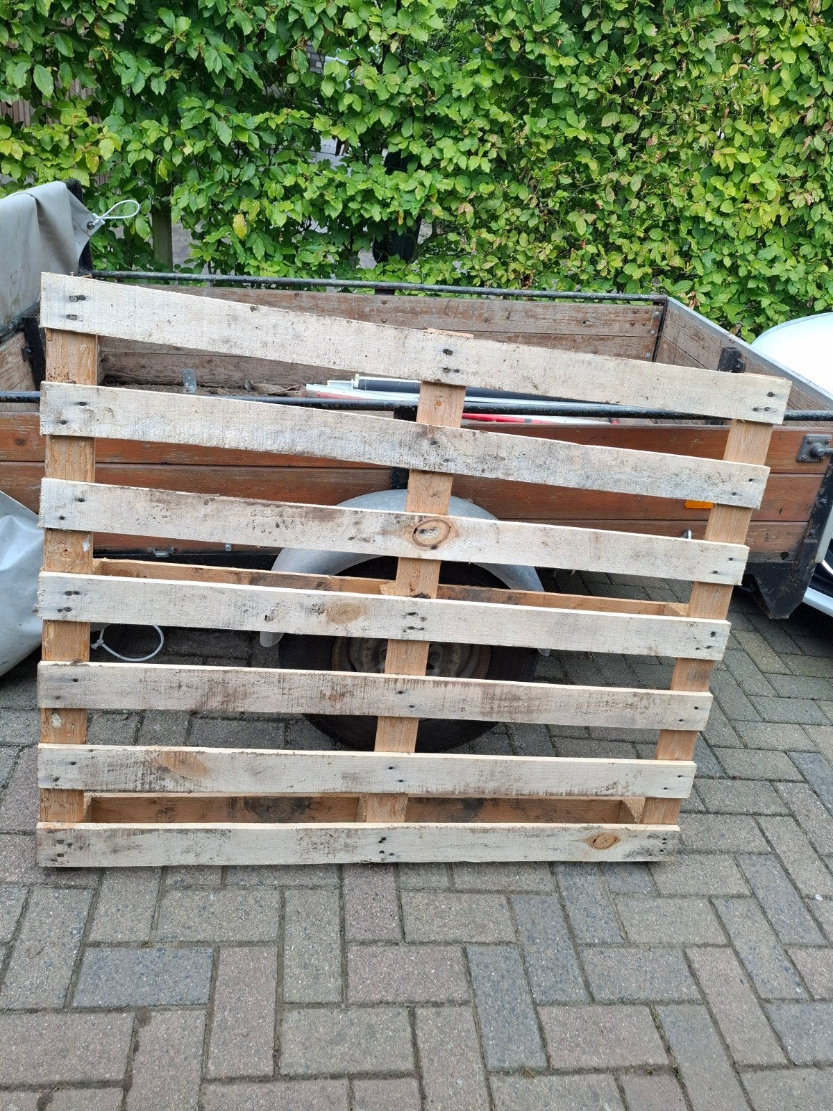 Gebruikte houten pallet, Doe-het-zelf en Verbouw, Hout en Planken, Ophalen, Gebruikt, 25 tot 50 mm, Pallet