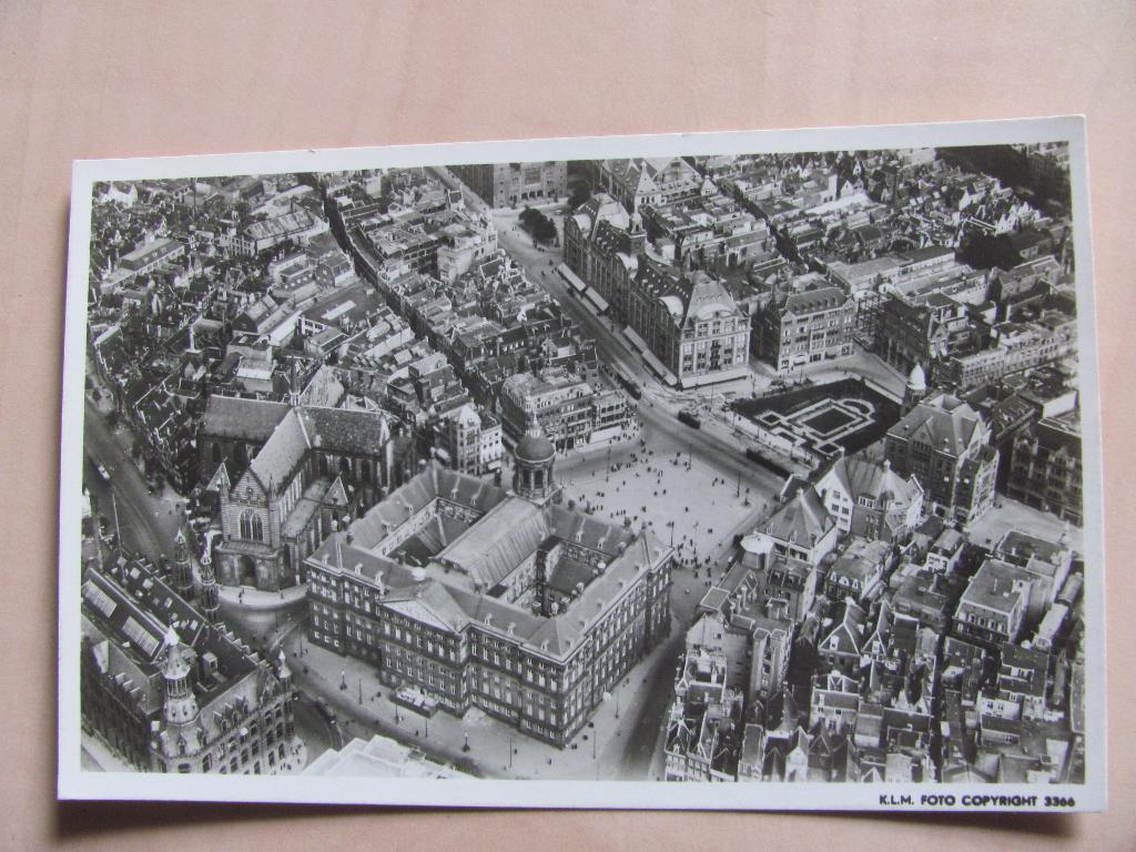 Amsterdam, KLM aerophote Koninklijk Paleis ca. 1925, Ophalen of Verzenden, 1920 tot 1940, Noord-Holland