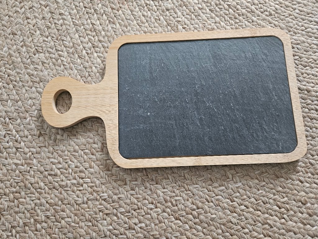 Houten plankje met leisteen, Ophalen of Verzenden, Zo goed als nieuw