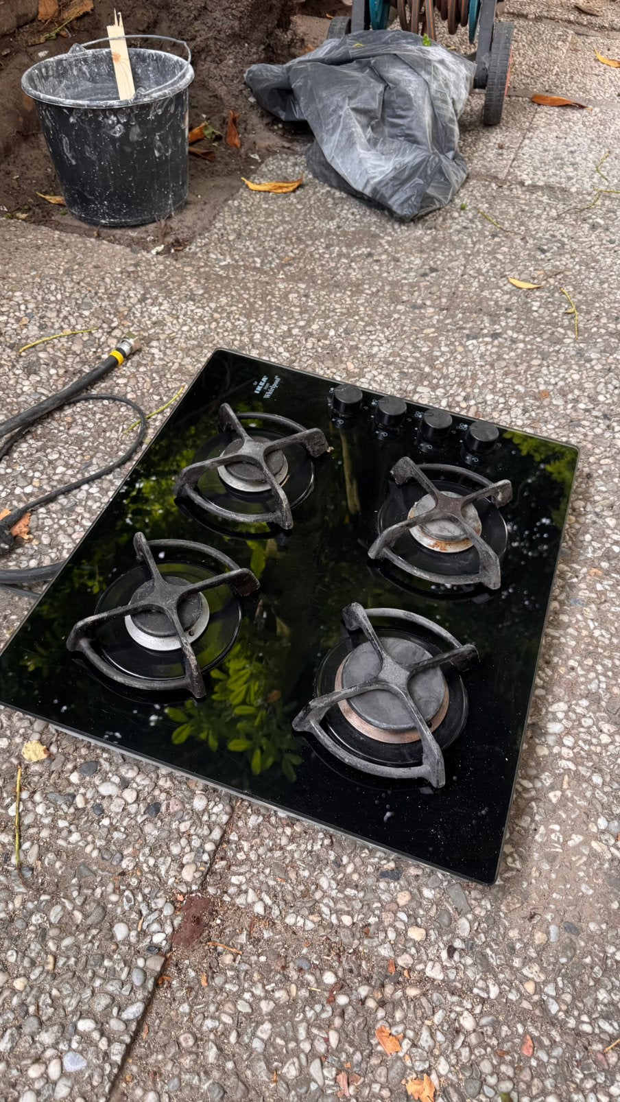 Ikea whirlpool 4 pits gasfornuis,, Ophalen, Gebruikt, 4 kookzones, Inbouw