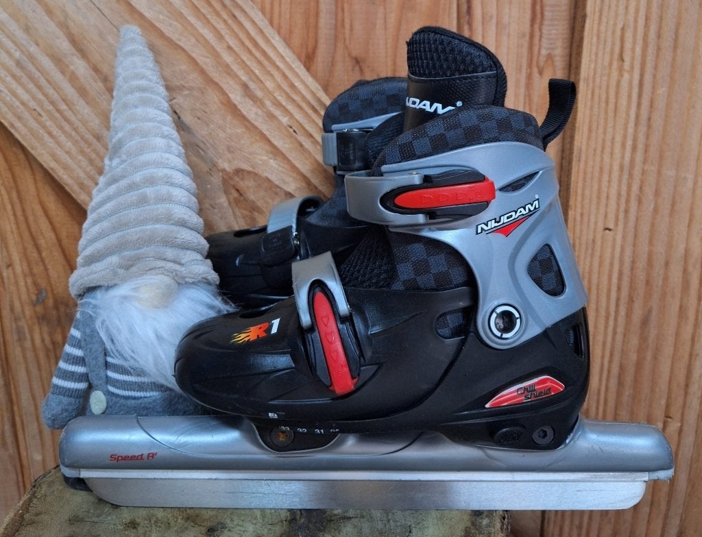 NIJDAM verstelbare schaatsen combinoren mt 30-33 GESLEPEN, Combinoren, Ophalen of Verzenden, Zo goed als nieuw, Nijdam