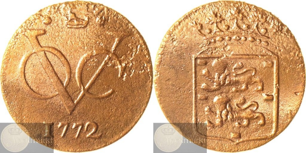 V.O.C. - West-Friesland - Duit 1772 - Medemblik, Ophalen of Verzenden, Vóór koninkrijk, Overige waardes, Losse munt