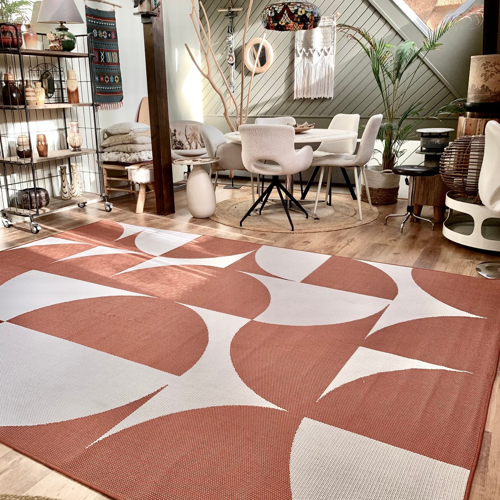 Burgundy xxl - retro vibes vloerkleed - fotostudio, Ophalen, 200 cm of meer, Zo goed als nieuw, 200 cm of meer