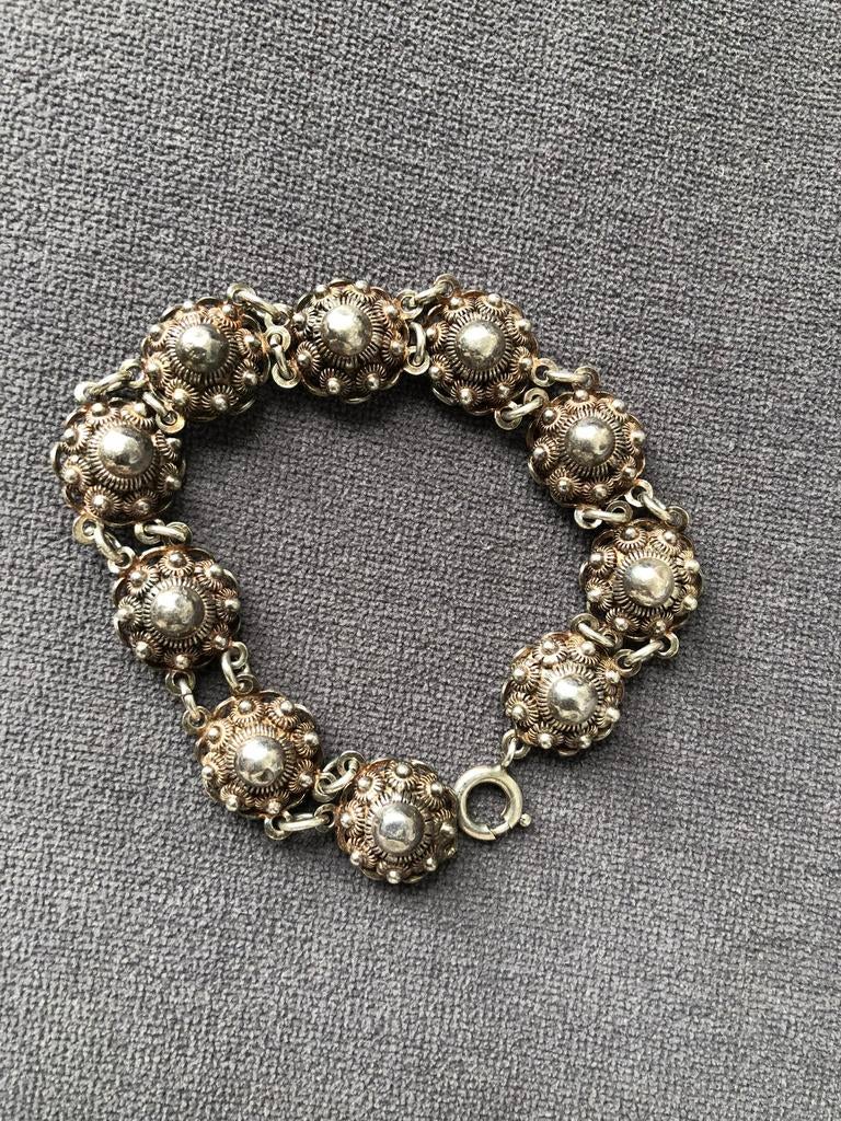 Zilveren Zeeuwse Knopenarmband 10 knopen 21 gram, Verzenden, Gebruikt, Zilver, Zilver
