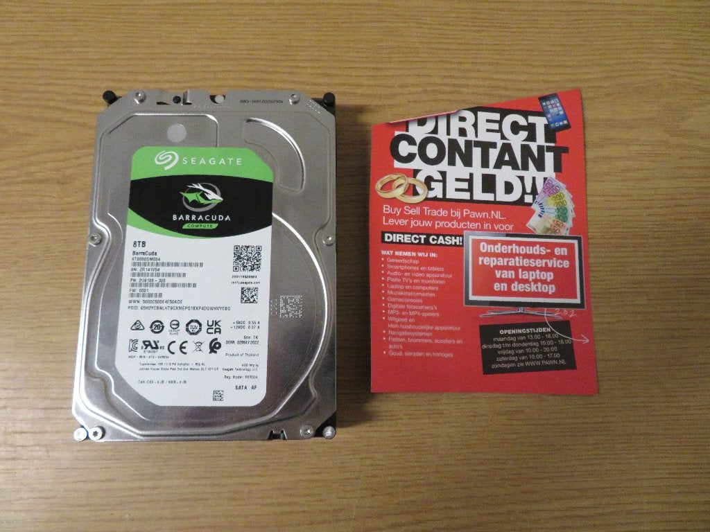 SEAGATE Seagate Barracuda 8TB HDD | Pawn Eindhoven, Computers en Software, Harde schijven, Gebruikt, Desktop, Intern, HDD, SATA