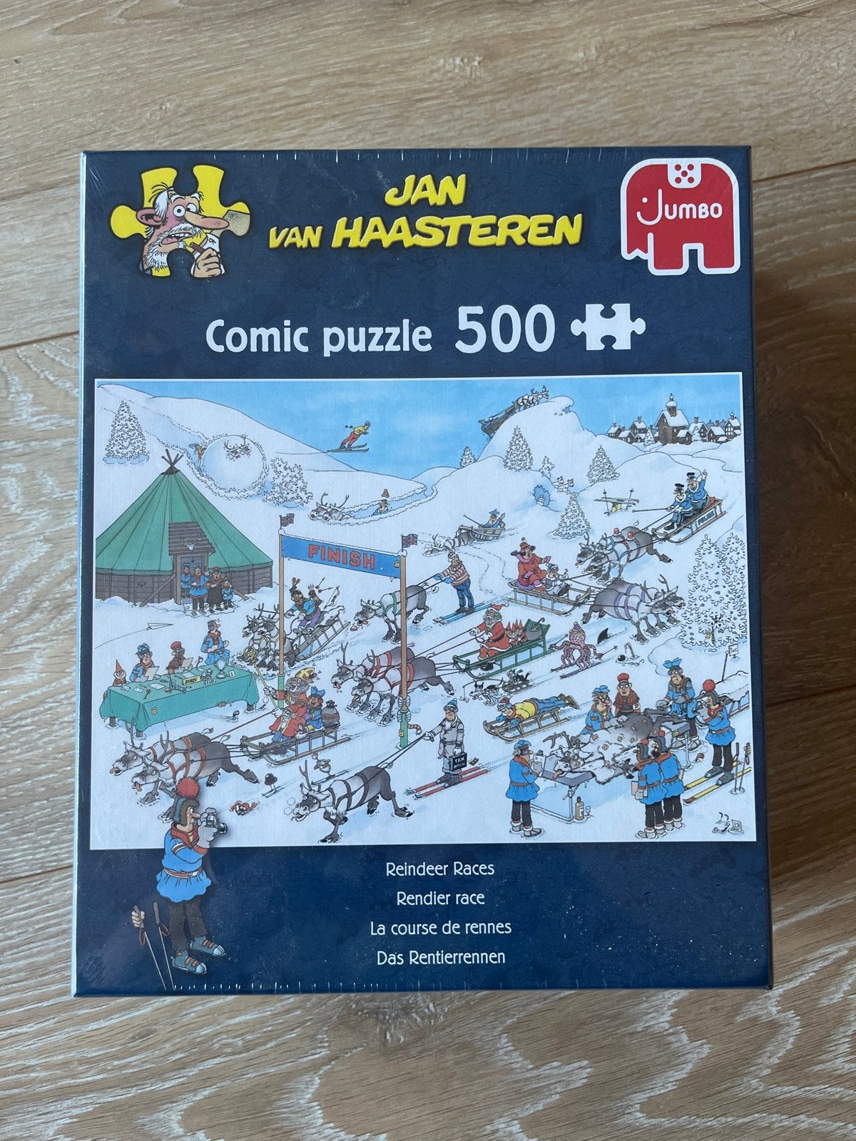 Jan van Haasteren Puzzel Rendier Race 500 stukjes, Ophalen of Verzenden, 500 t/m 1500 stukjes, Nieuw, Legpuzzel